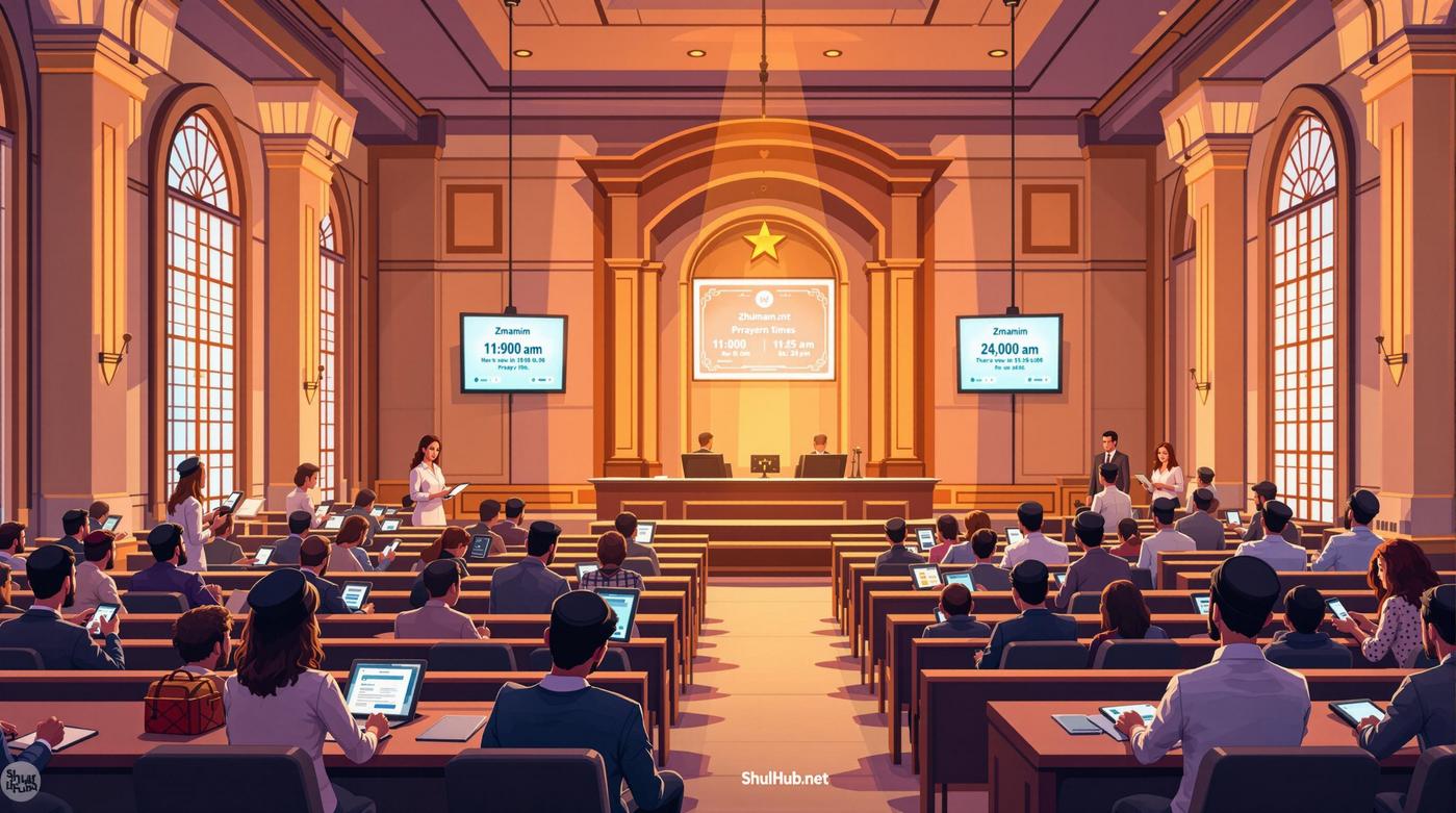 Synagogue Tech Trends in Prayer Time Management with Synagogue Zmanim Software